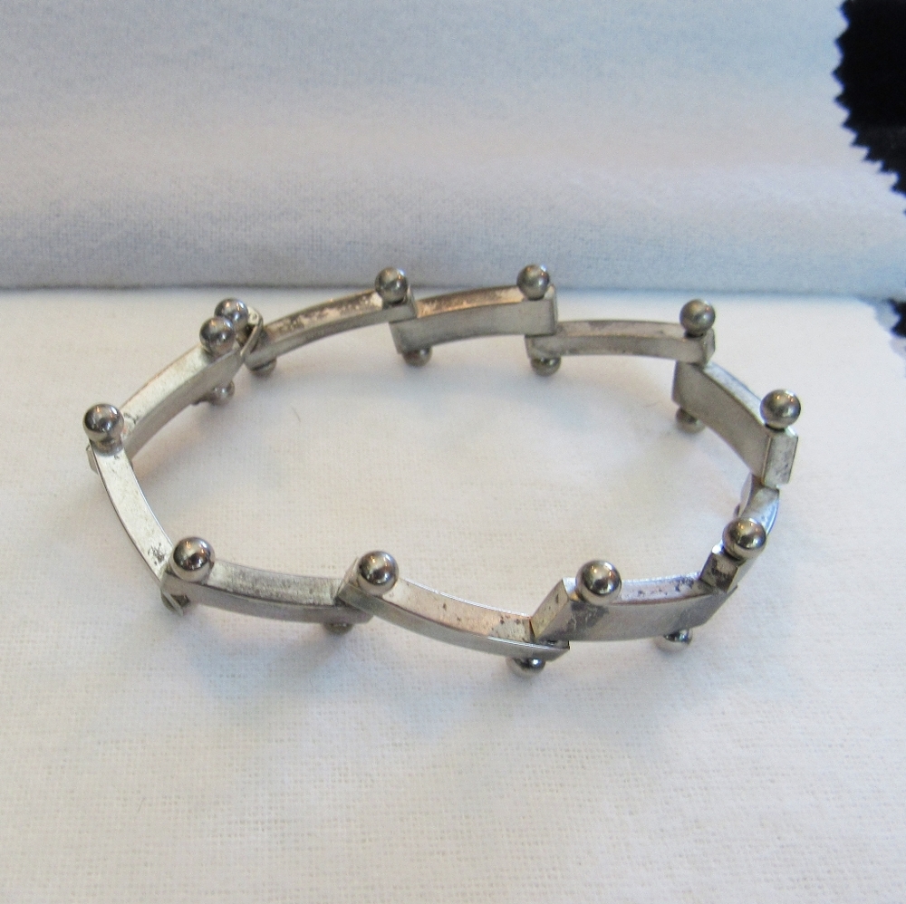 Sterling Silver Link Bracelet - Solid - image 1